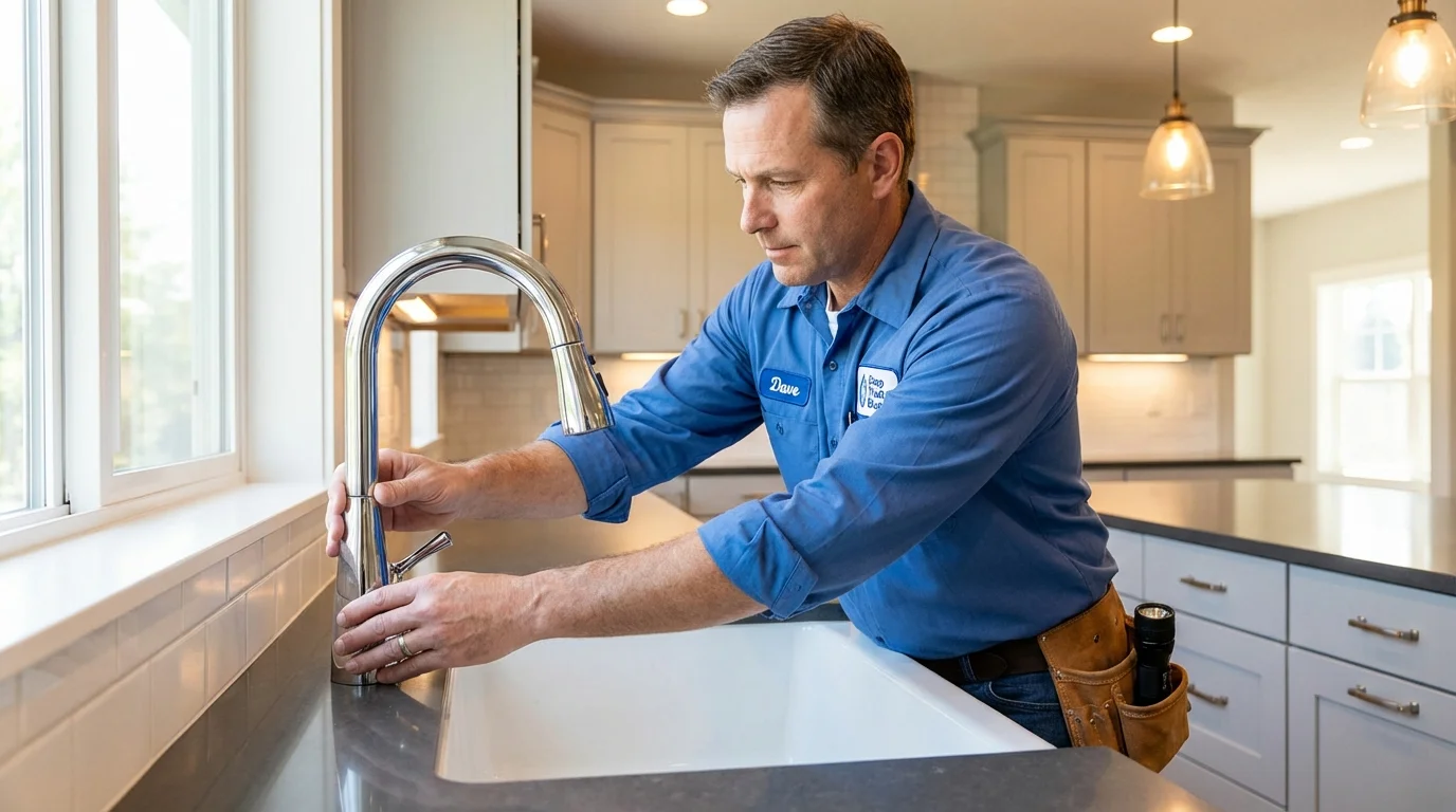 Kitchen faucet installation by Johns Plumbing LLC in Encino